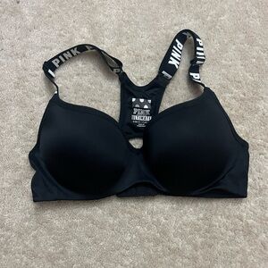 PINK Victoria's Secret Black Women's Sports Bra
